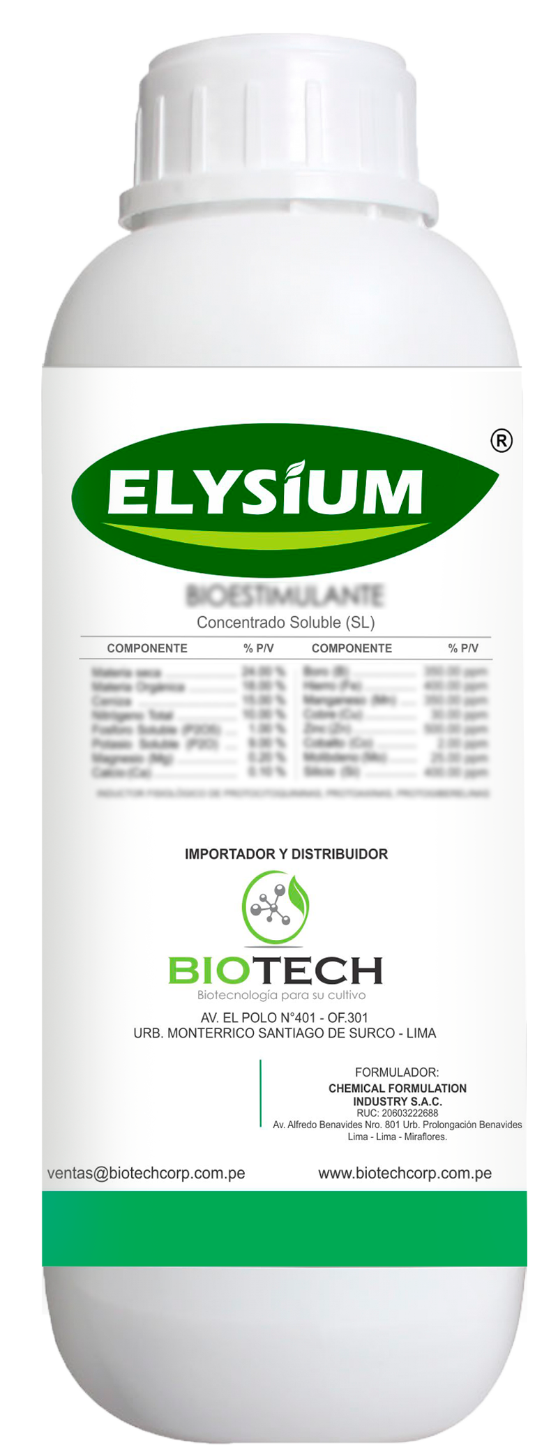 biotech insumos agricolas ELYSIUM