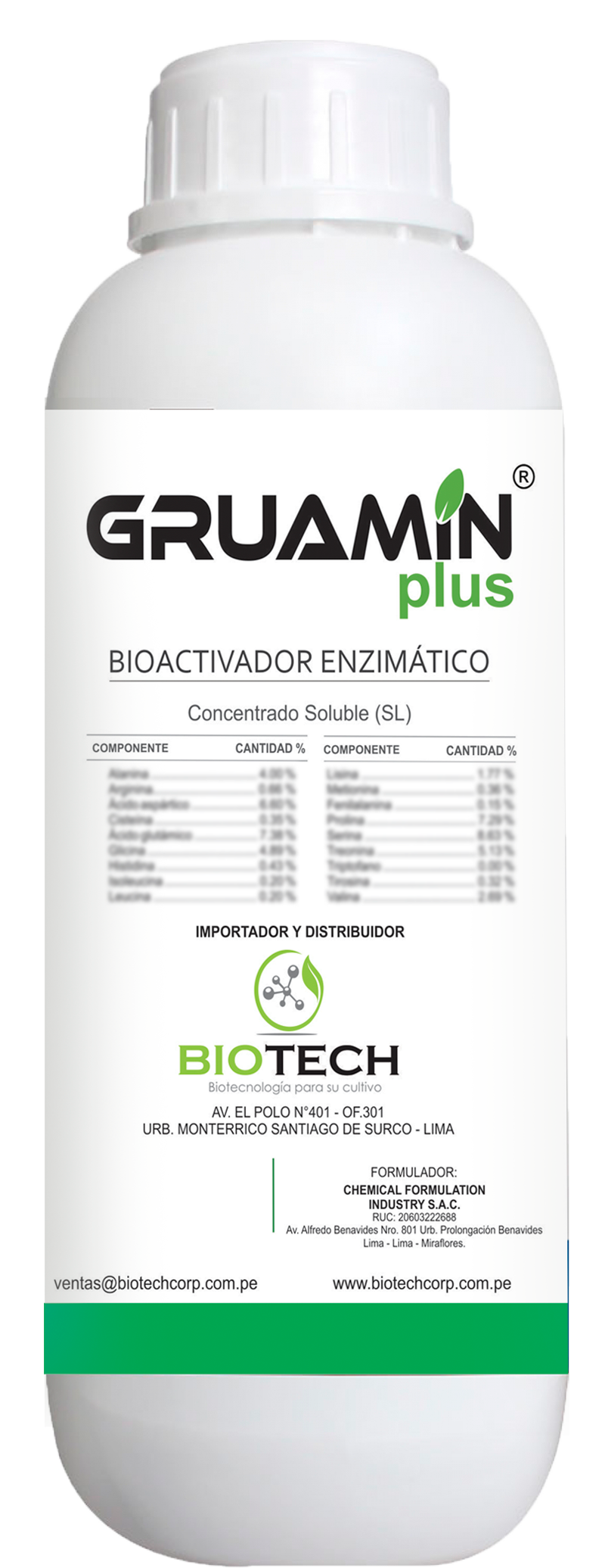 biotech insumos agricolas GRUAMINPLUS