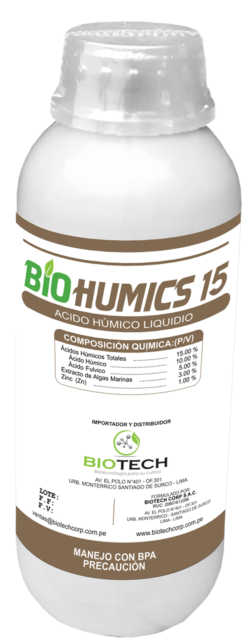 biotech insumos agricolas BIOHUMICS15