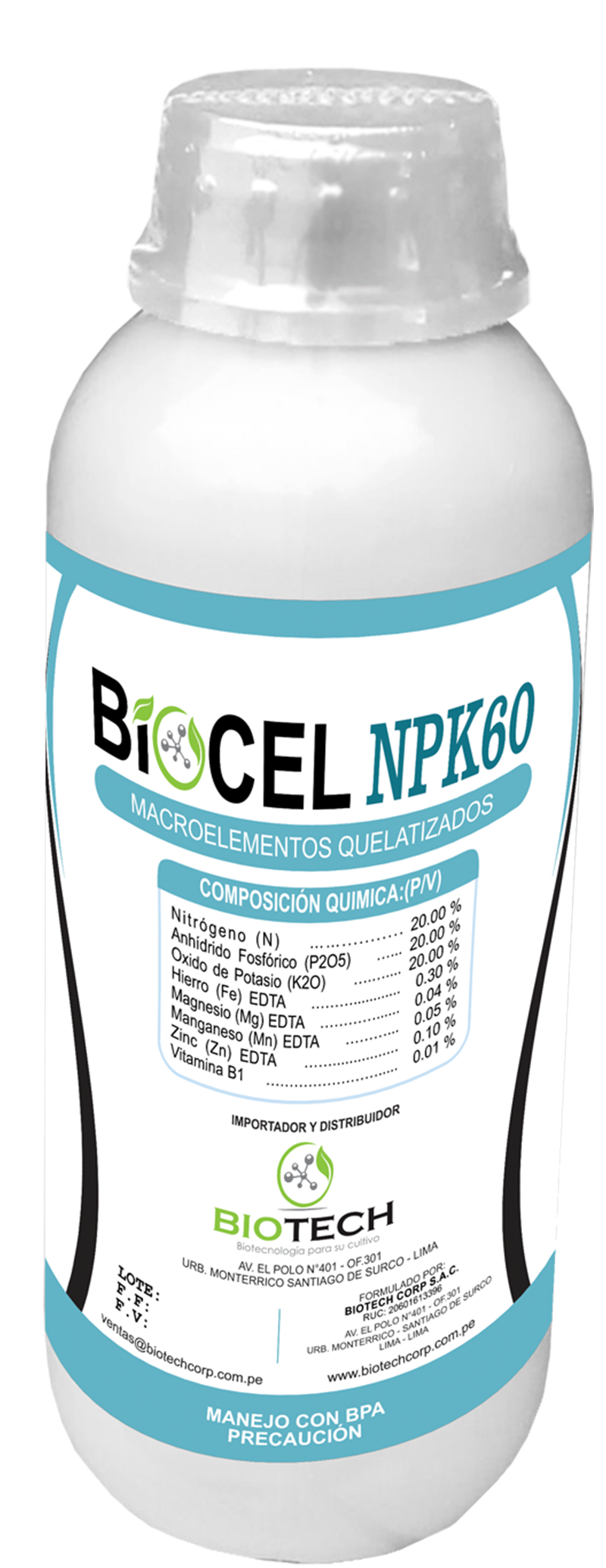 biotech insumos agricolas BIOCELNPK60